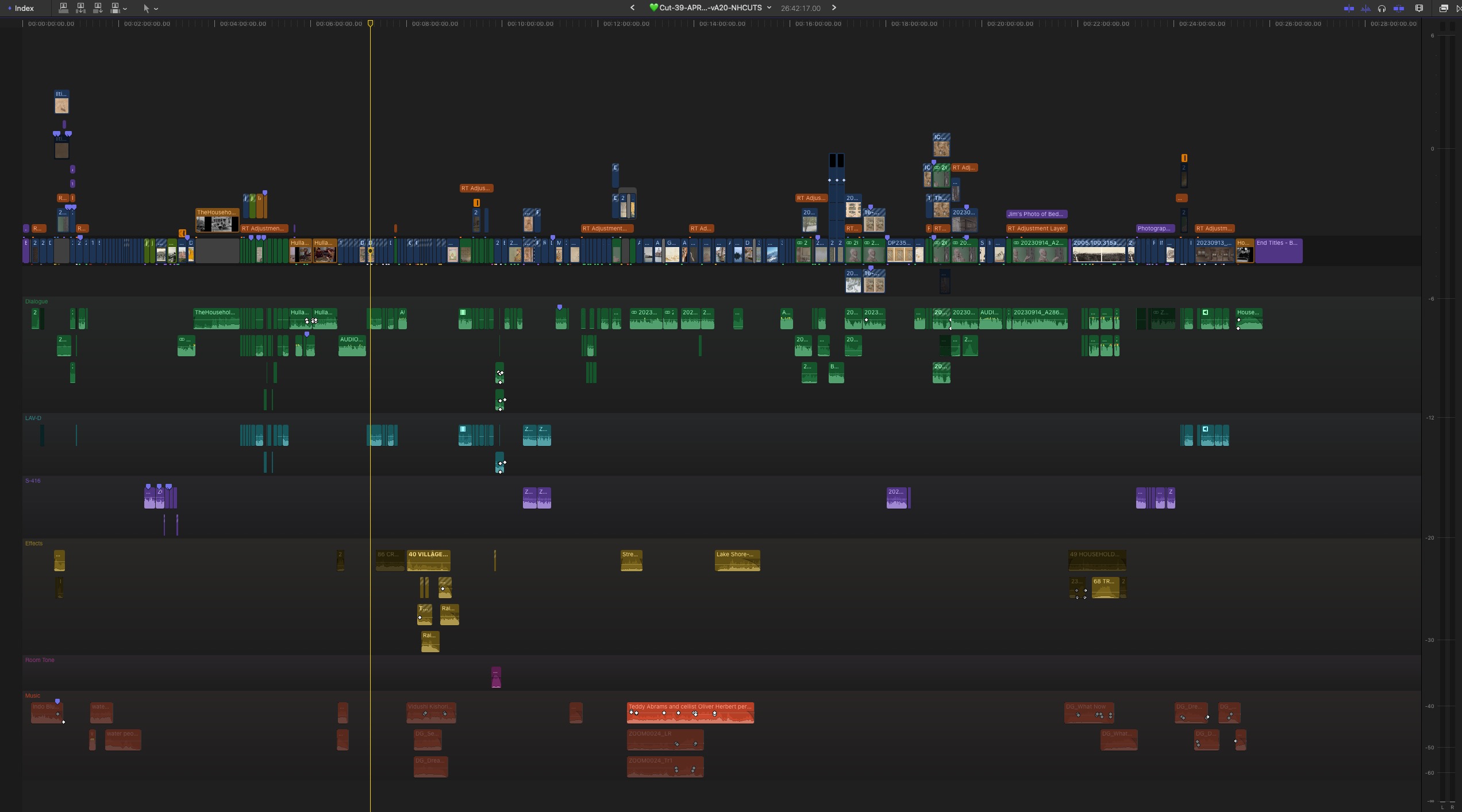 Timeline with Audio Roles + Lanes