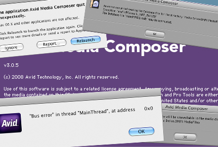Avid Crashes Once Again